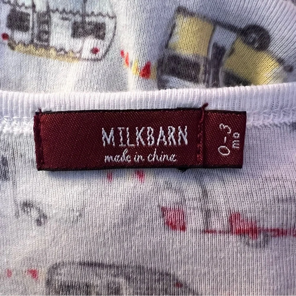 Milkbarn One Piece Pajamas 0-3M Organic Cotton Camper Trailer Footed